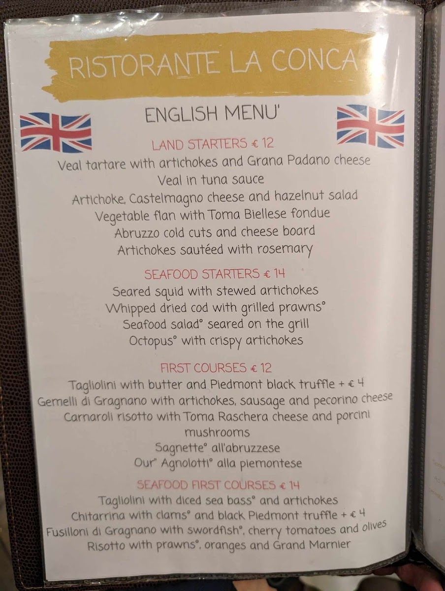 Menu - La Conca Pizzeria photo 10