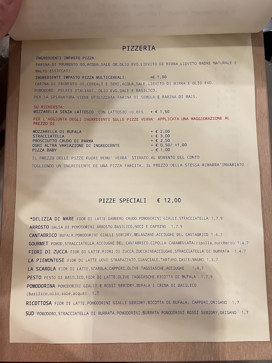 Menu - La Conca Pizzeria photo 3