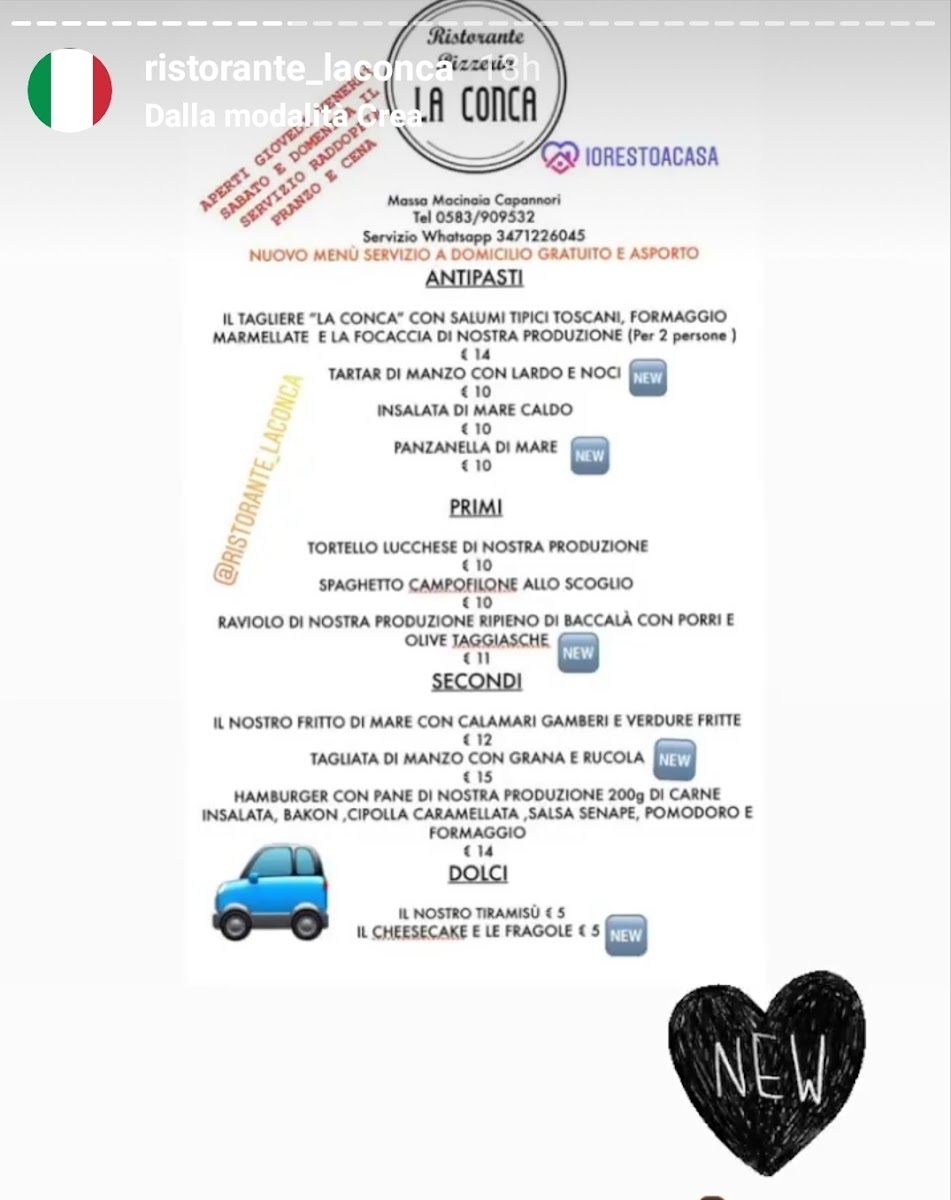 Menu - La Conca Pizzeria photo 6